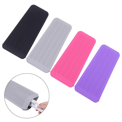 Heat Resistant Silicone Hair Styling Tool Mat And Pouch